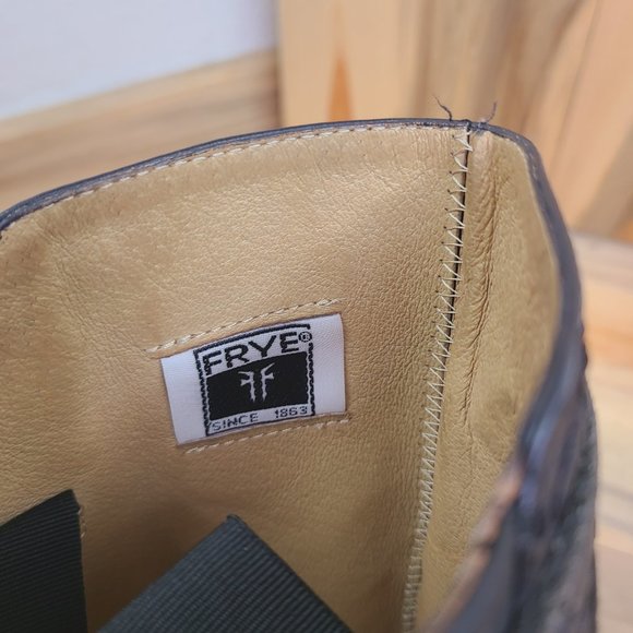 Frye Carmen Black Leather Three-Strap Boot Size 7 - Picture 9 of 10